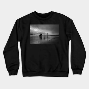 Elbe beach black and white Crewneck Sweatshirt